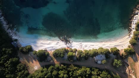 epic-topdown-drone-shot-waves-at-Sunset