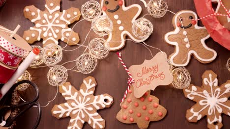 packaging traditional home made gingerbread cookies as food gifts.