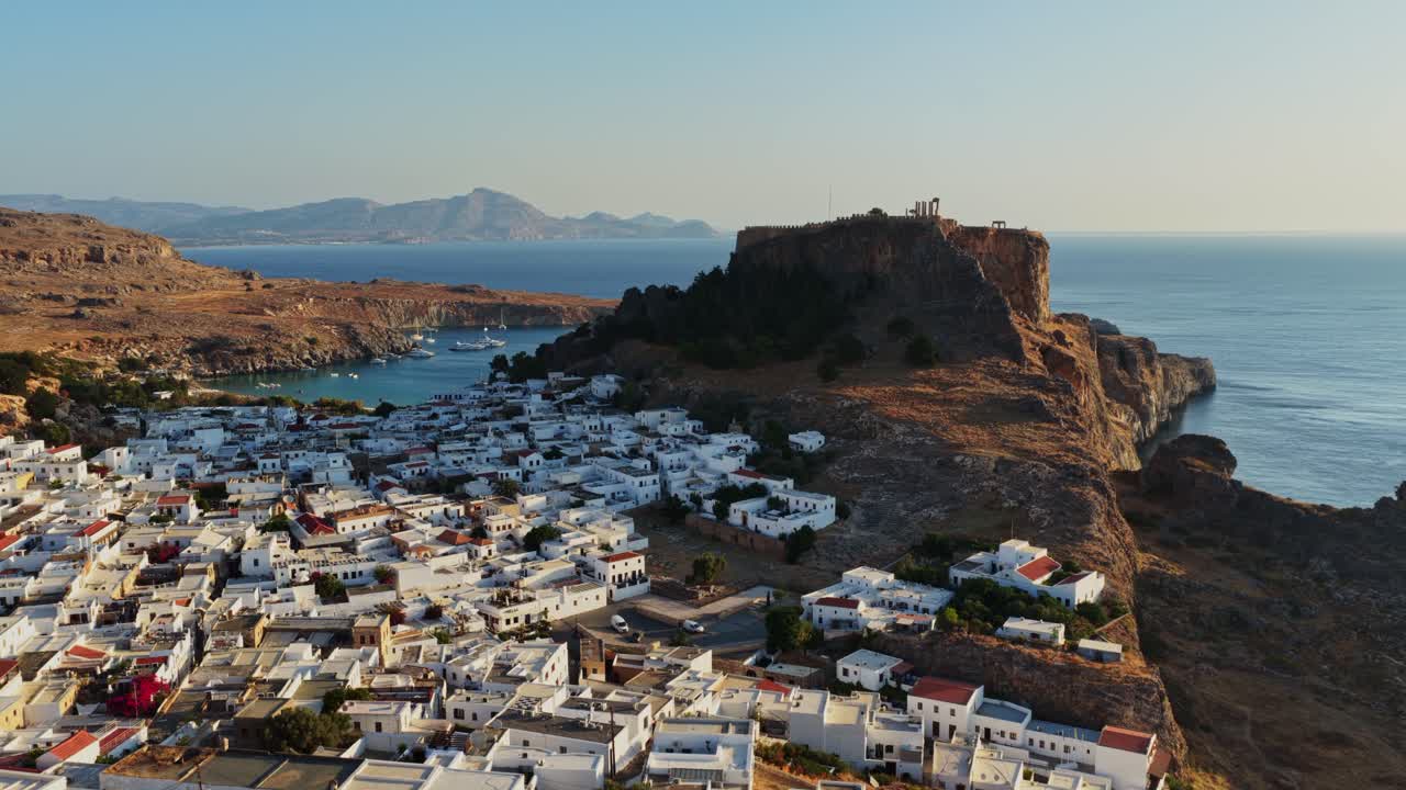 Lindos Acropolis and Village in Rhodes, Greece