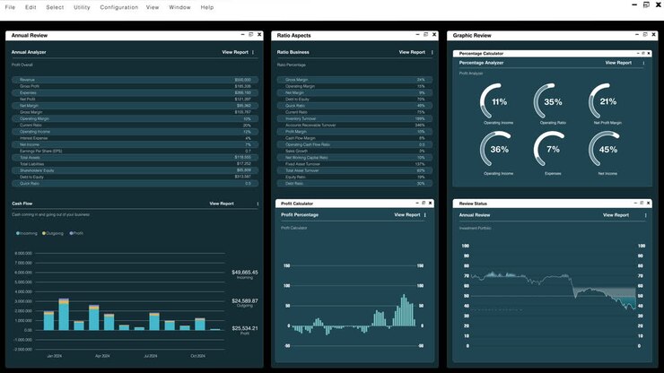 3d Render Of Financial Profit Calculator Application Ui Showing Company Revenue
