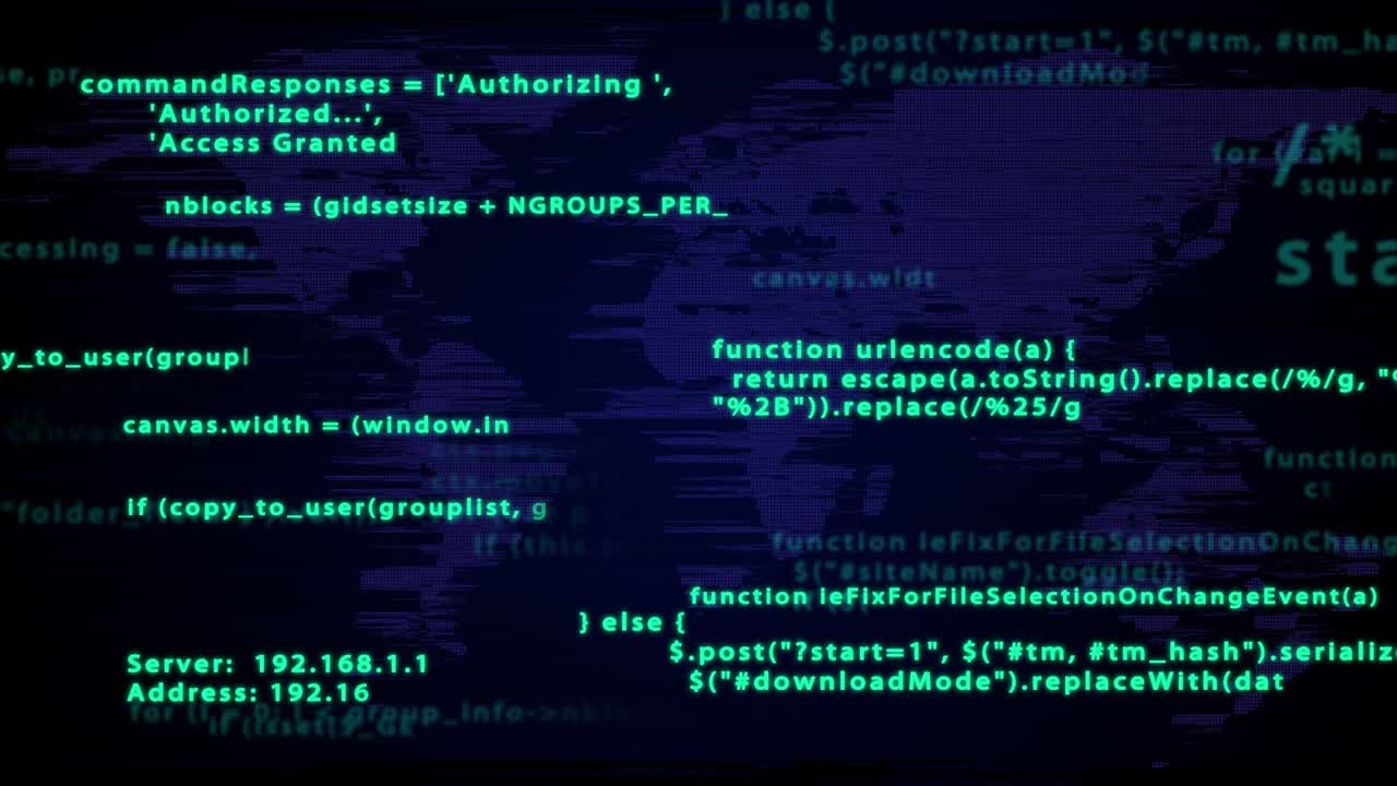 software broncode met dot wereldkaart