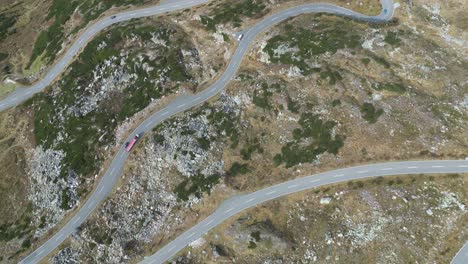 Grossglockner-High-Alpine-Mountain-Road-Pass-with-Hairpin-Turns-in-Austria-Alps---Aerial-4k