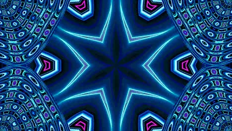 hermoso caleidoscopio abstracto que brilla, una luz radiante que regula los movimientos sutiles