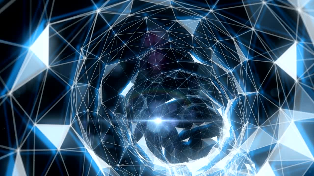 agujero de gusano digital azul