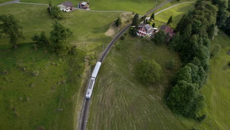 the train in arth, a town in schwyz district in switzerland