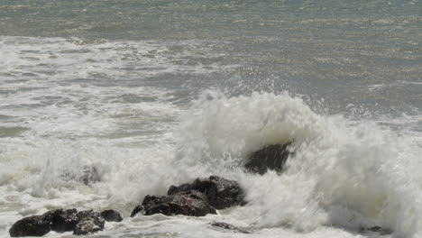 wave of the sea on the sand beach