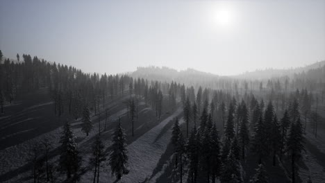 Snowy-Ural-mountains-in-winter