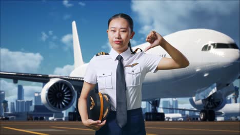 disapproving female pilot