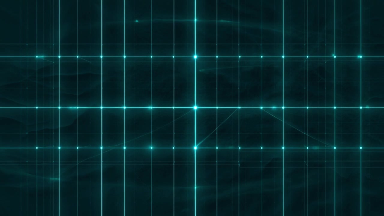 Digital Grid Overlay Expanding on Dark Textured Background