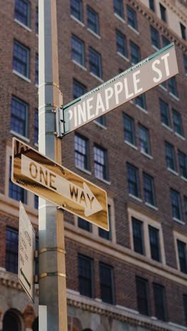 street signs in an urban environment