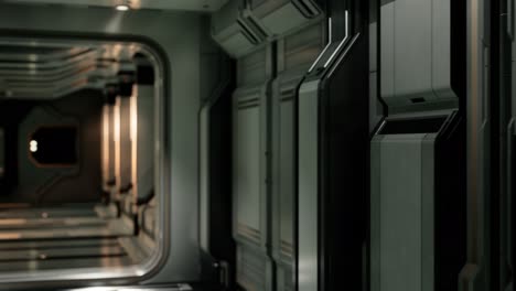 interior estéril de ciencia ficción futurista de un laboratorio o una nave espacial