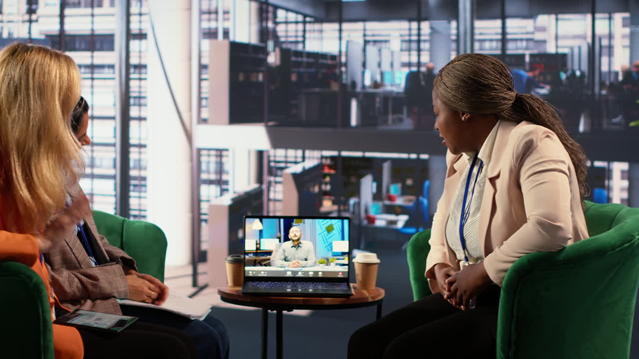 reunión de negocios por videoconferencia