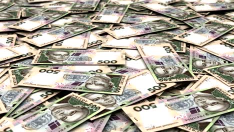 stack of ukrainian hryvnia