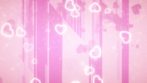 heart shape pink motion background