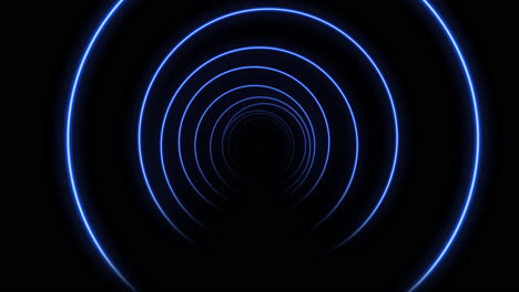 neon blue circle tunnel