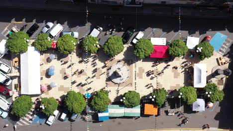 marvejols aerial vertical fix shot over henri cordesse square