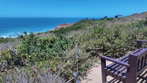 Wanderwege-In-Torrey-Pines-Mit-Toller-Aussicht-Auf-Den-Pazifischen-Ozean