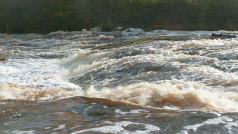 old powerplant waterfall stream close-up