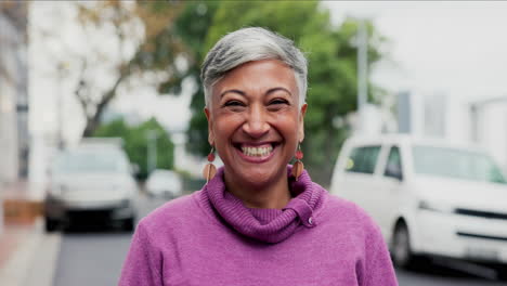 Business-woman,-portrait-and-senior-laugh