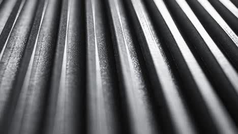 close-up of the iron corrugated surface of a device