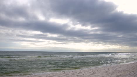 ocean waves on an overcast day