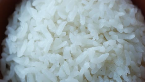 close up of cooked white rice