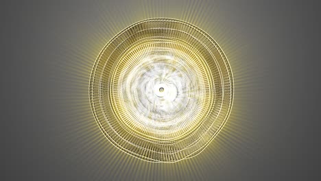 abstract circle with light rays coloured