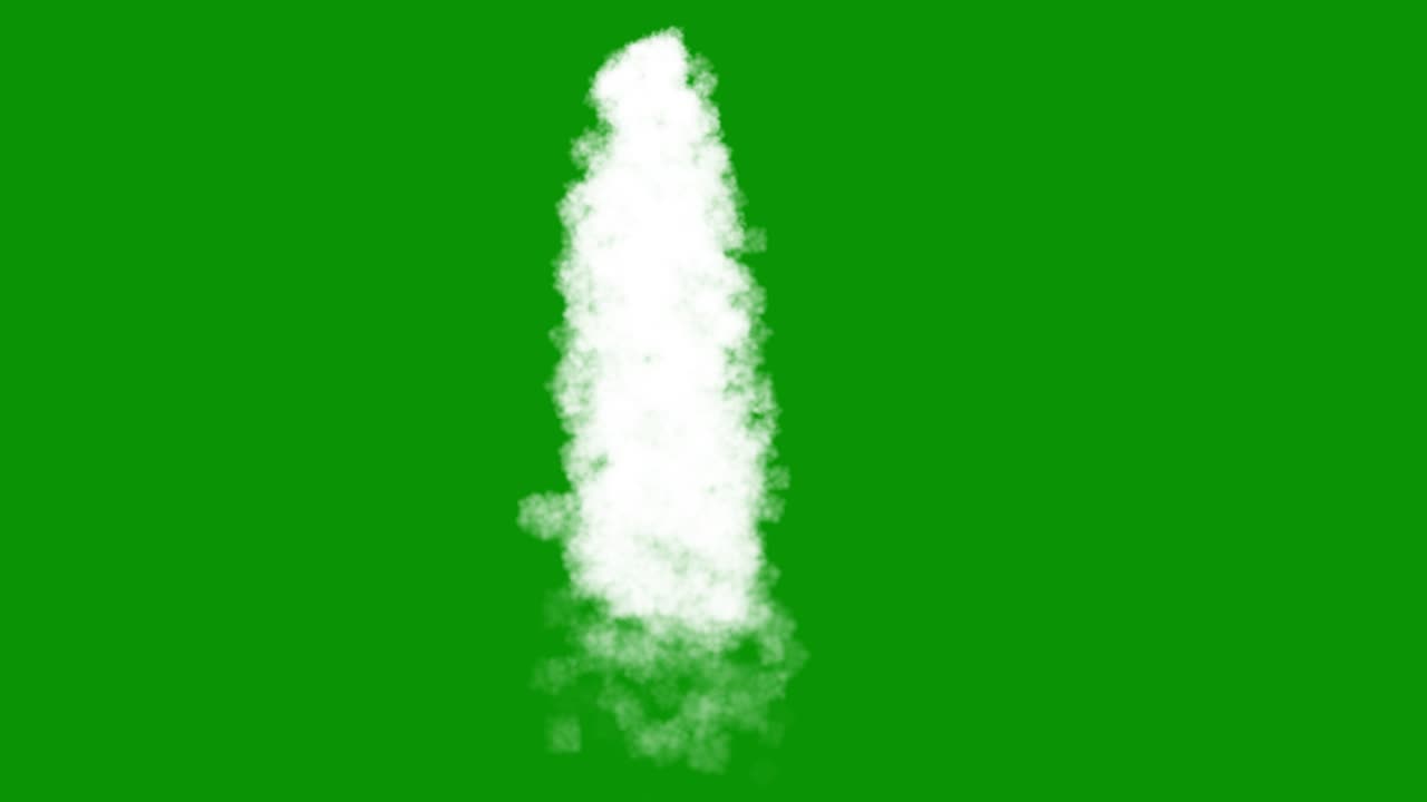 Falling smoke stream motion graphics with green screen background ...