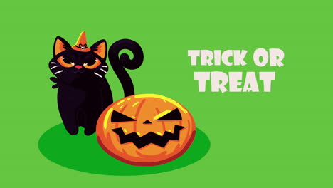 trick of treat lettering animazione