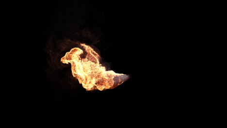 flaming object