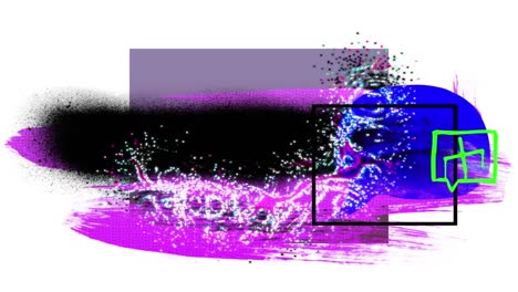 animación de gráficos geométricos en movimiento coloridos sobre fondo blanco