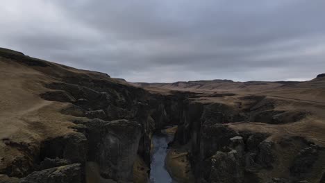 iceland fjadrarglijufur canyon aerial drone .mp4