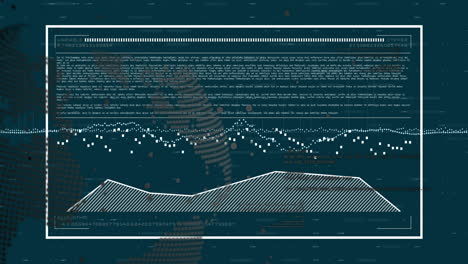 Datenanalyse-Und-Verschlüsselungsanimation-über-Text-Und-Grafik-Auf-Dunklem-Hintergrund