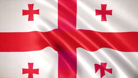 realistic waving flag of georgia, flag background animation