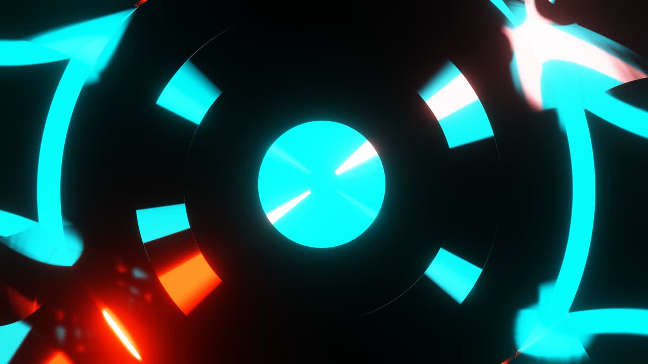 VJ Loop pozadí Abstraktní disco kruhy.