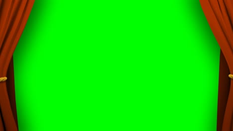 curtains opening and closing stage theater cinema green screen 4k