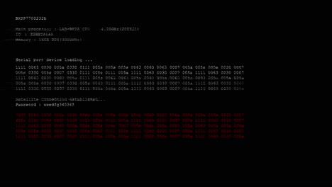 system failure error message flashing on screen animation computer malfunction hacking attack