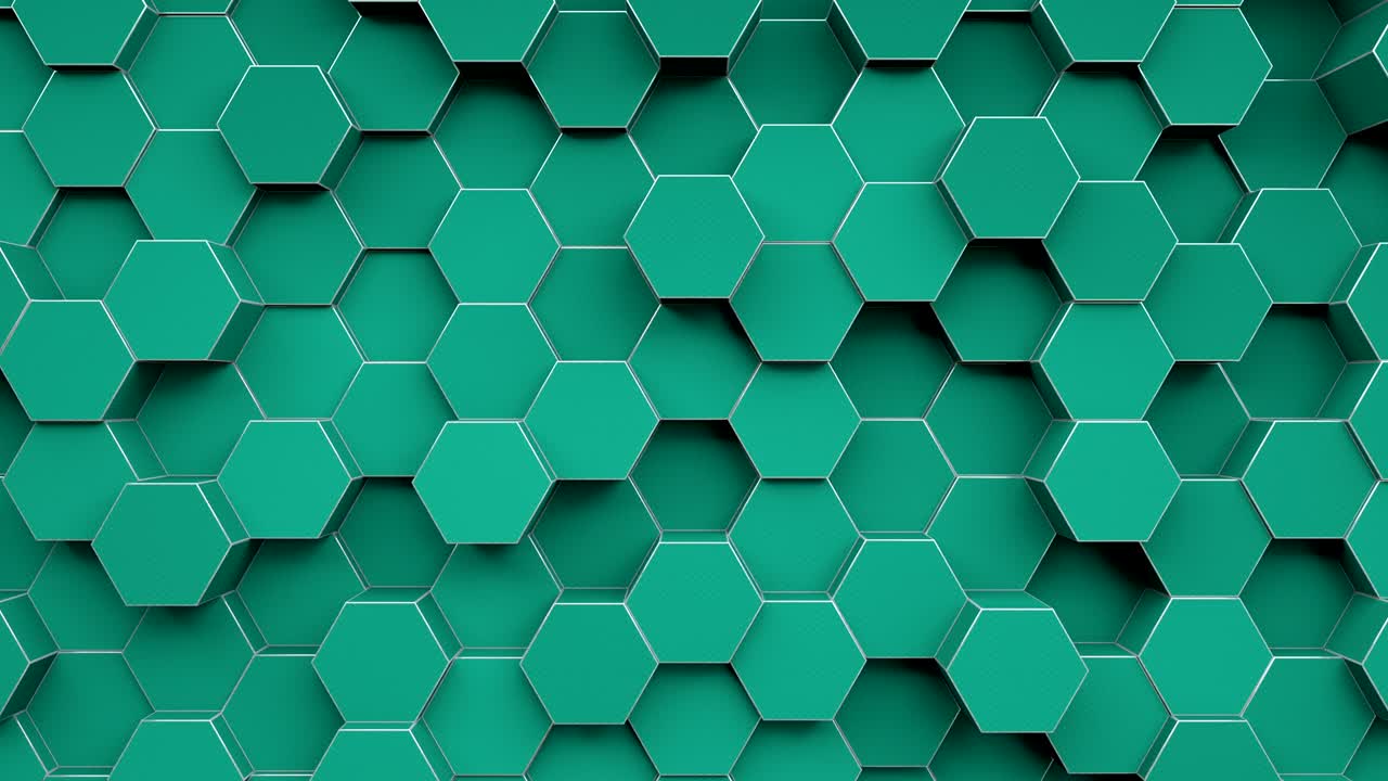 tecnología de color verde patrón hexagonal fondo - bucle
