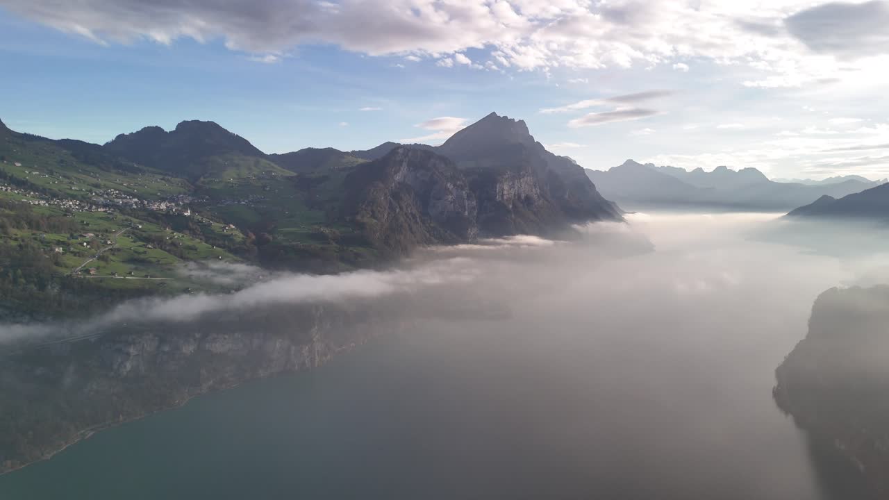 Switzerland Lake Walen Walensee nature Swiss Alpine mountain landscape
