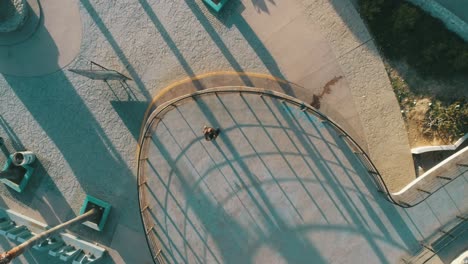 Aerial-cenital-plane-shor-of-a-young-boxer-training-in-Tijuana