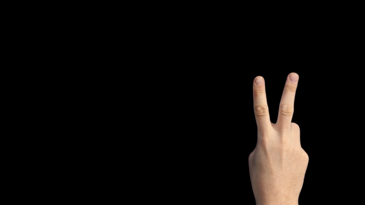 Mano che Mostra il Segno di Pace o Vittoria