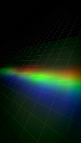 quantum prismatic light rays illuminate square grid background