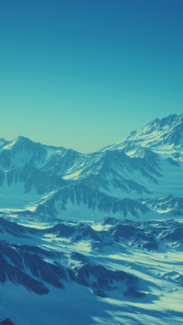 majestic snow-covered mountain range