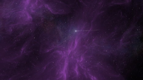 deep space nebula with comet