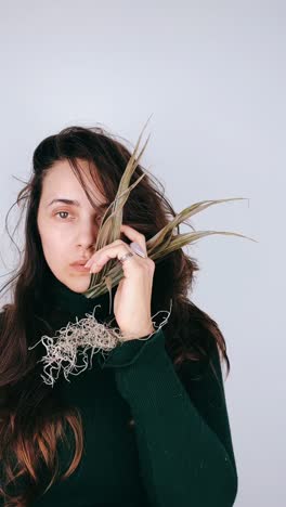 woman with plants