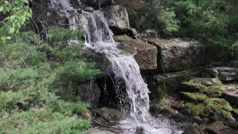 small water fall in slow motion