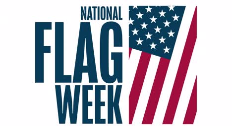 national flag week. flat holiday animation. motion graphic design. 4k, hd loop footage.