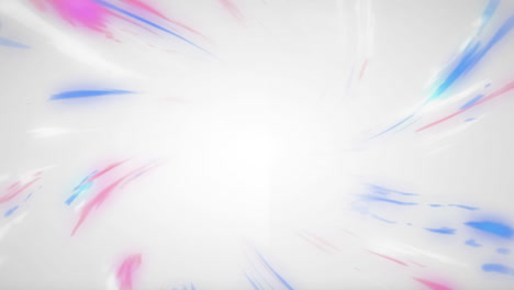 kleurrijke strepen van roze en blauw stralend van wit midden, animatie achtergrond