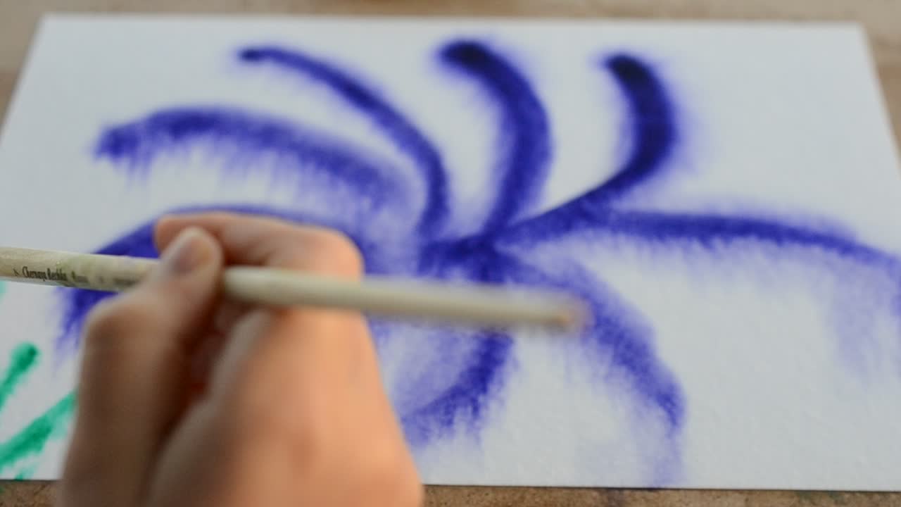 close up of water color