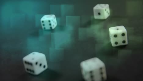 red dice falling down